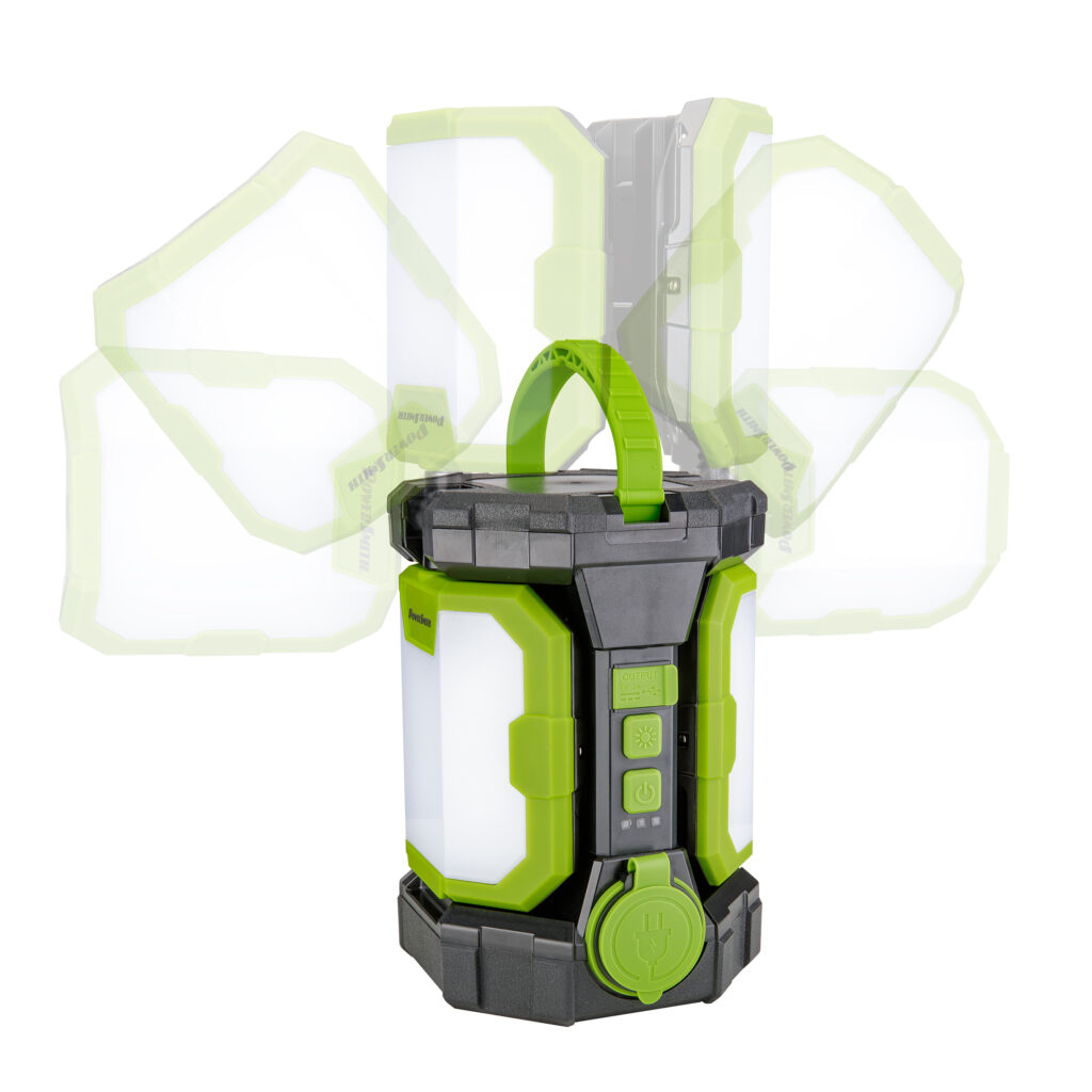 VOYAGER JOBSITE LANTERN WITH 3-WAY POWER - BATTERY INCLUDED